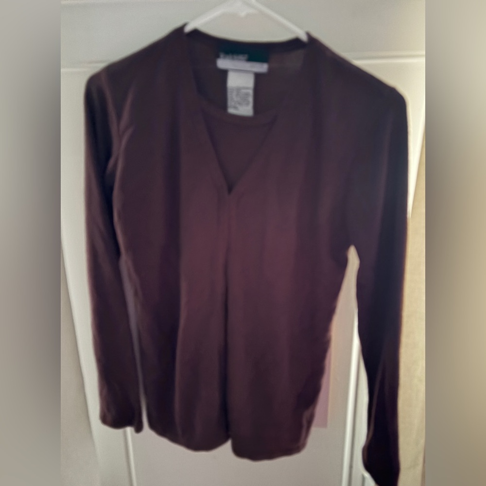 Radcliffe Petite attached shirt under cardigan Brown Size S